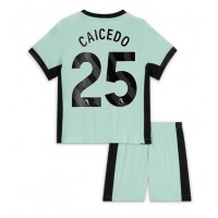 Dječji Nogometni Dres Chelsea Moises Caicedo #25 Rezervni 2023-24 Kratak Rukav (+ Kratke hlače)